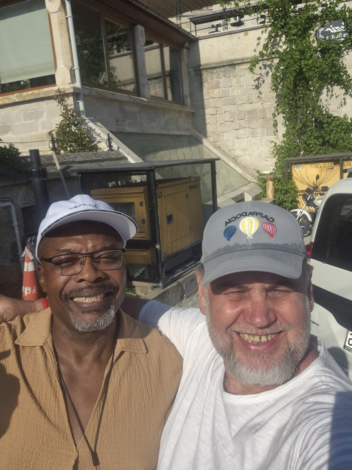A guest with our team in Cappadocia